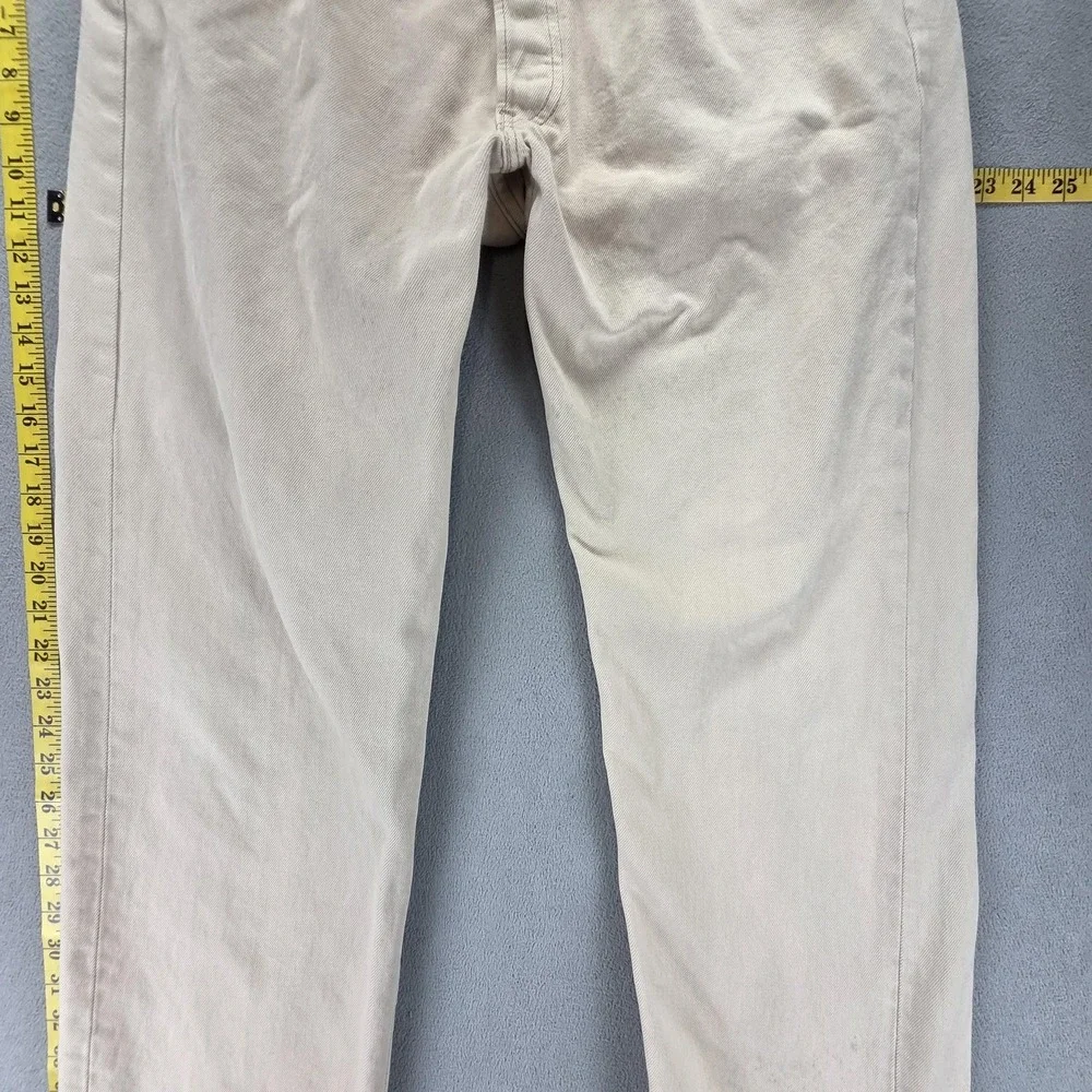 Vintage Levis 501 Jeans Mens Beige‎ Straight Button Fly USA Stains Fits 32x34